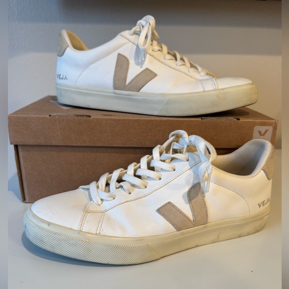 Veja Other - Veja Campo Cream and Tan Sneakers